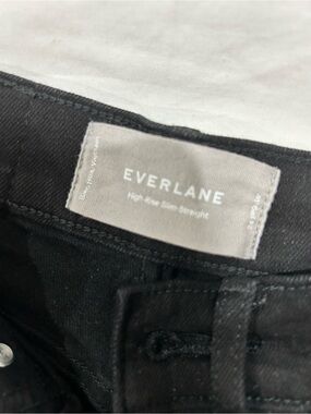 Everlane High Rise Slim Jeans in Black
